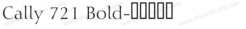 Cally 721 Bold字体转换